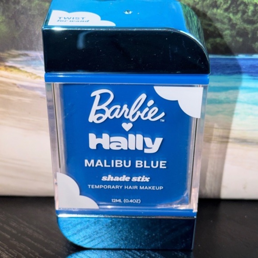 Barbie x Hally Shade Stix Temporary Hair Makeup Malibu Blue 12ml 0.4oz New